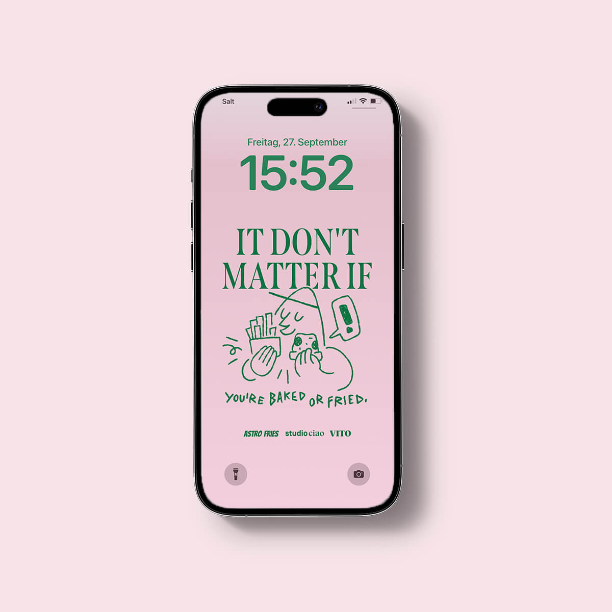 "baked or fried" Wallpaper, gratis zu jedem Einkauf – ASTRO FRIES × studio ciao × VITO