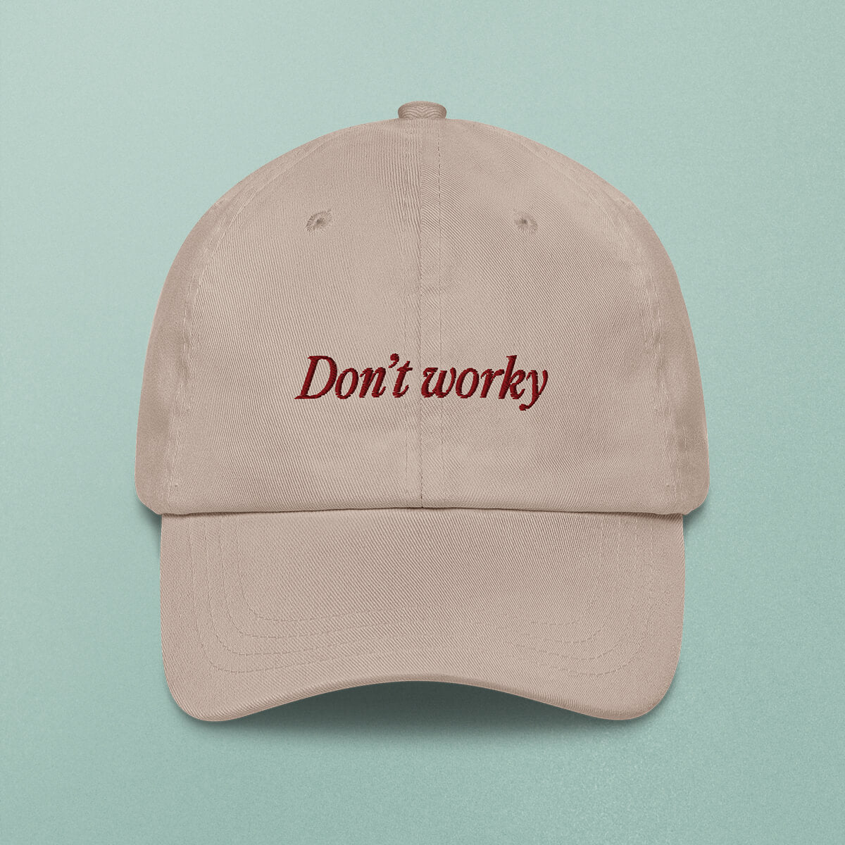 Don‘t worky, be happy Cap, beige – studio ciao