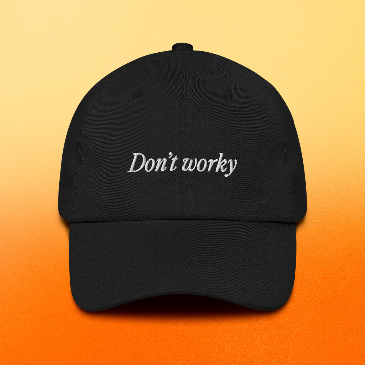 Don‘t worky, be happy Cap, schwarz – studio ciao