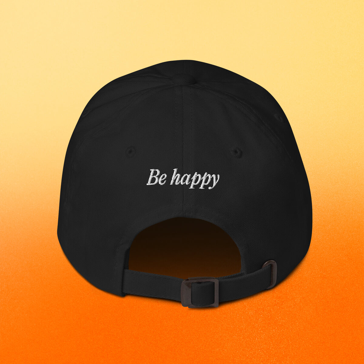 Don‘t worky, be happy Cap, schwarz – studio ciao