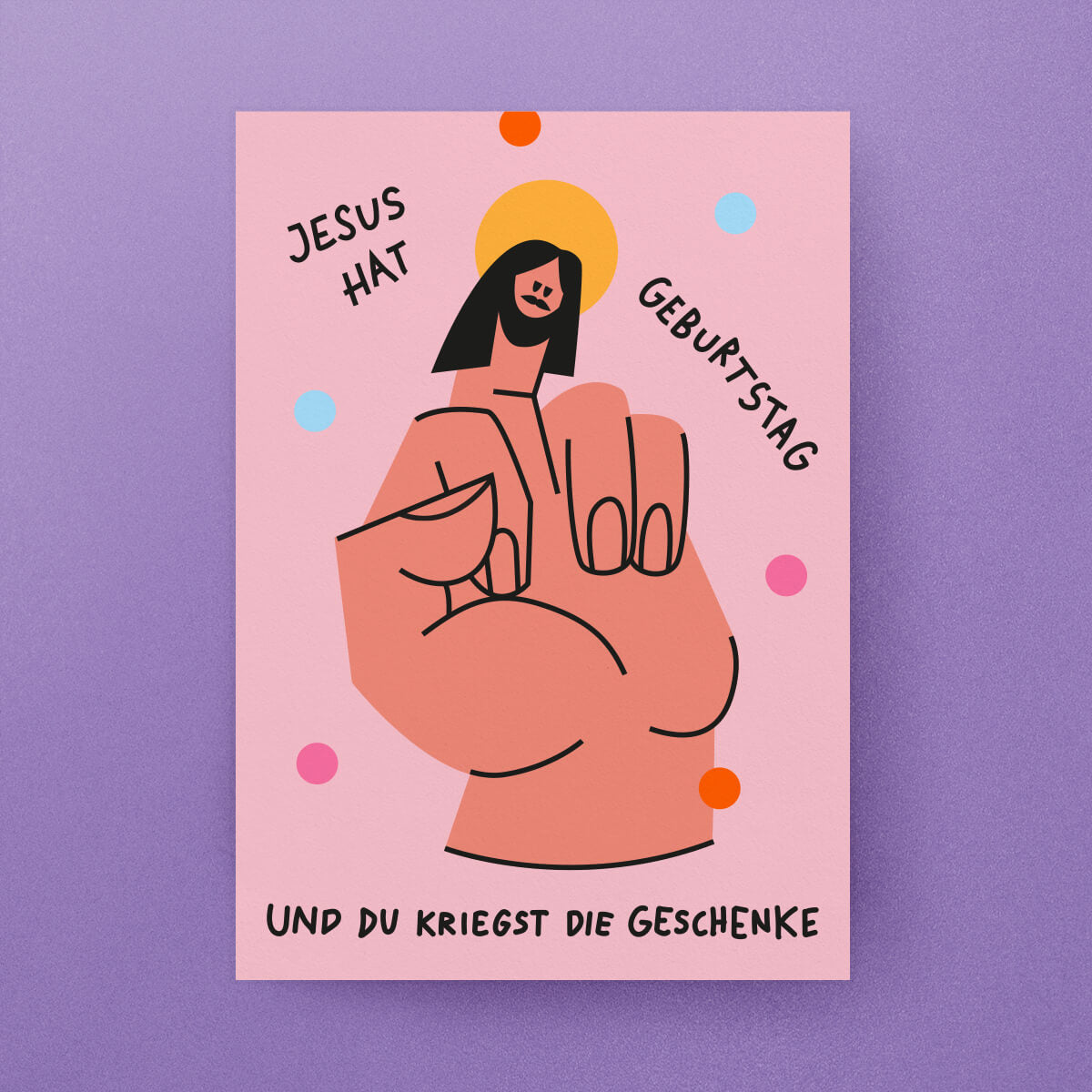 «Jesus hat Geburtstag» Postkarte, Din A6 – b2b