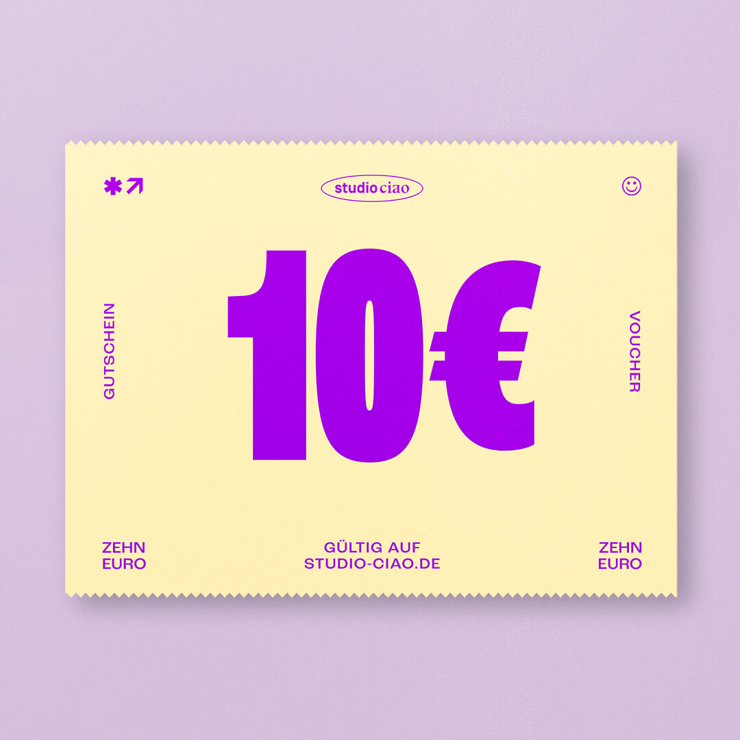 10€ Gutschein (digital) – studio ciao