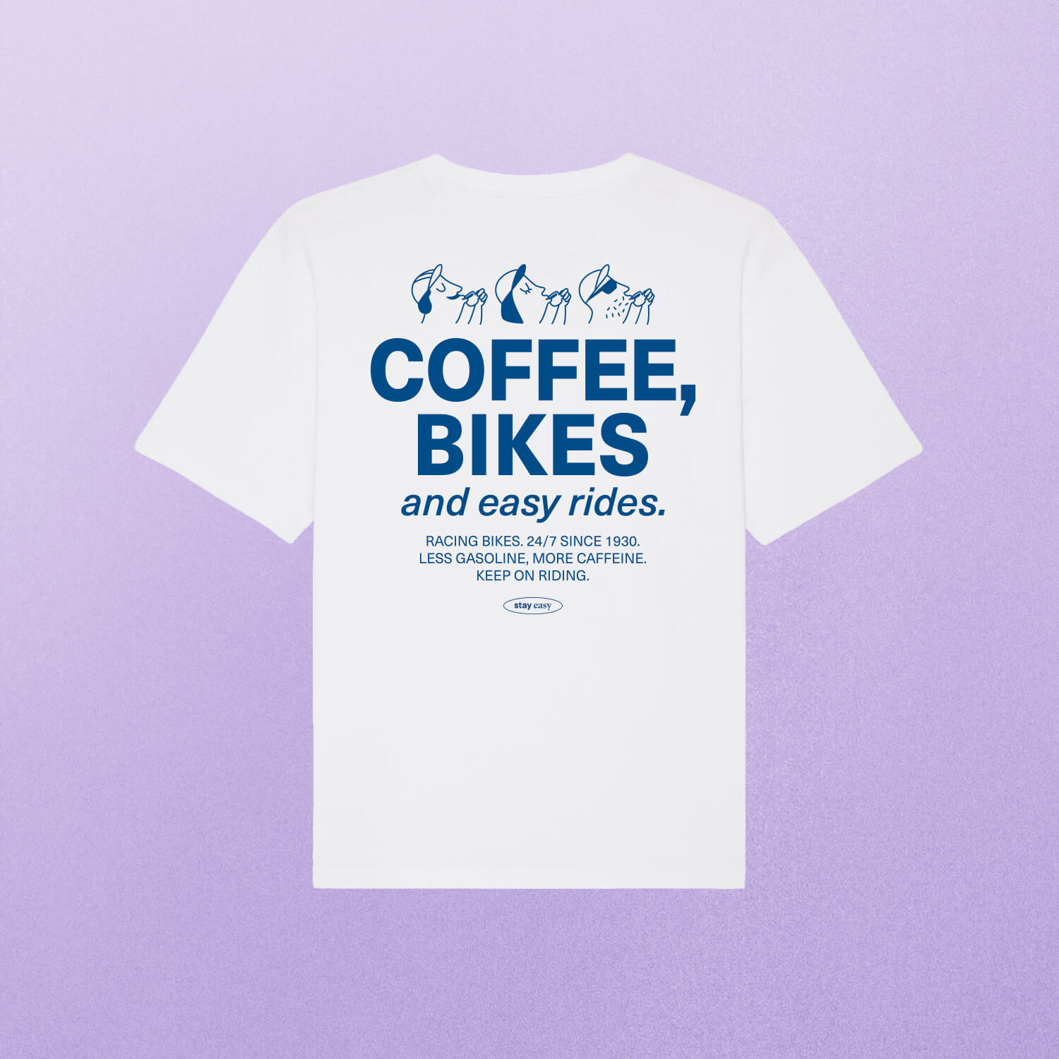 "Coffee, Bikes and easy rides" T-Shirt (oversized) – studio ciao