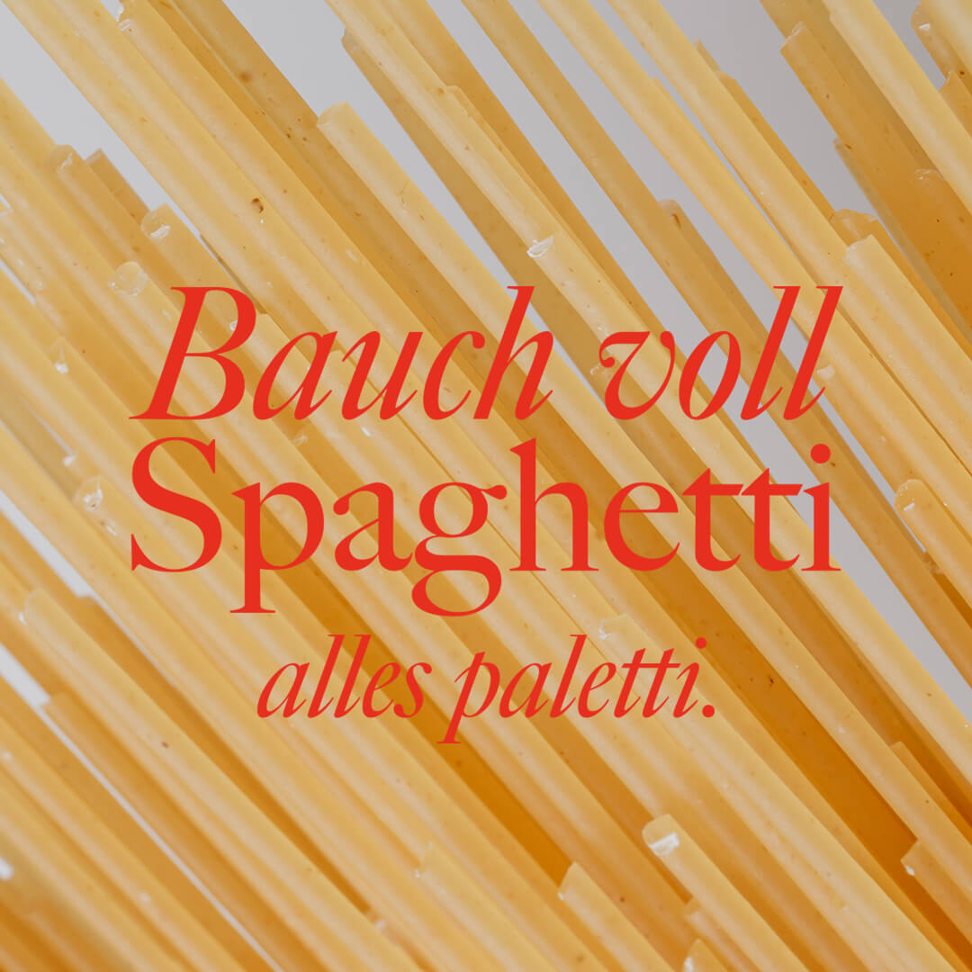 Bauch voll Spaghetti, alles paletti Jutebeutel – studio ciao